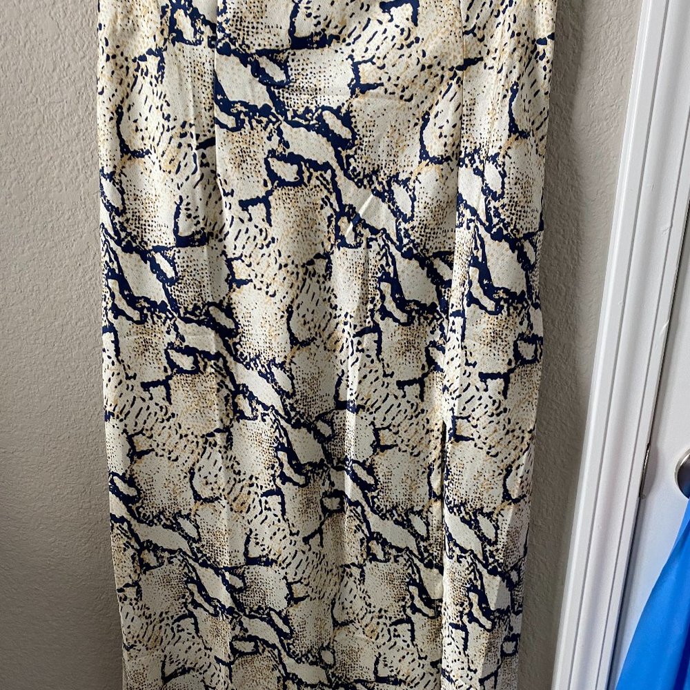 Princess Polly Snake Skin Midi Skirt with Slit
